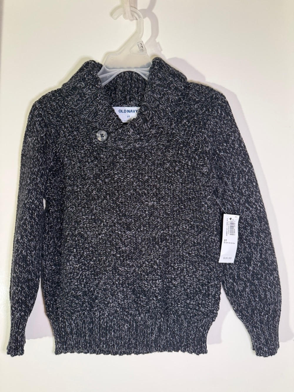 Old Navy Boy’s Charcoal Black Marled Turtleneck Sweater